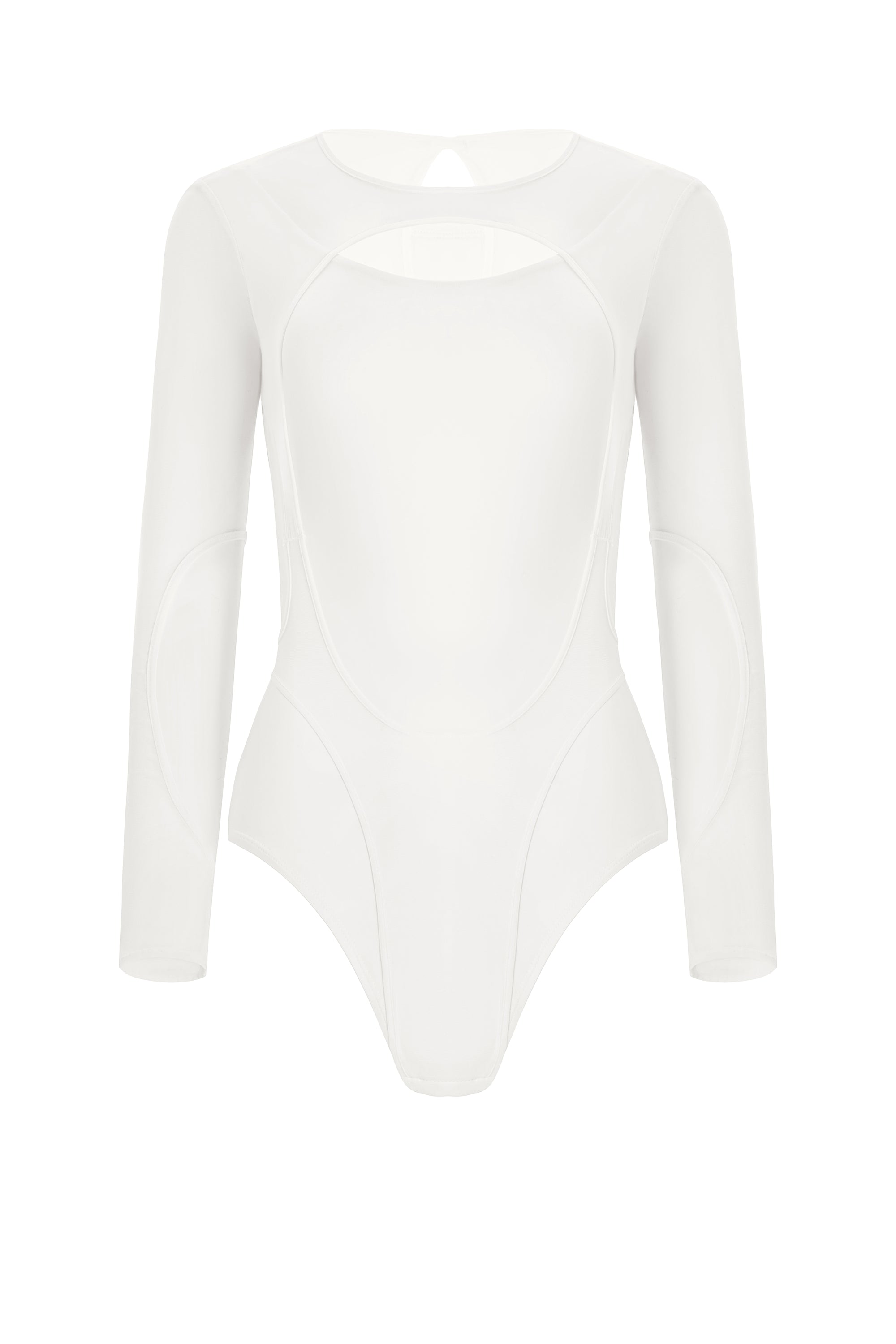Semi-Sheer Bodysuit with Decorative Details