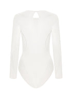 Semi-Sheer Bodysuit with Decorative Details