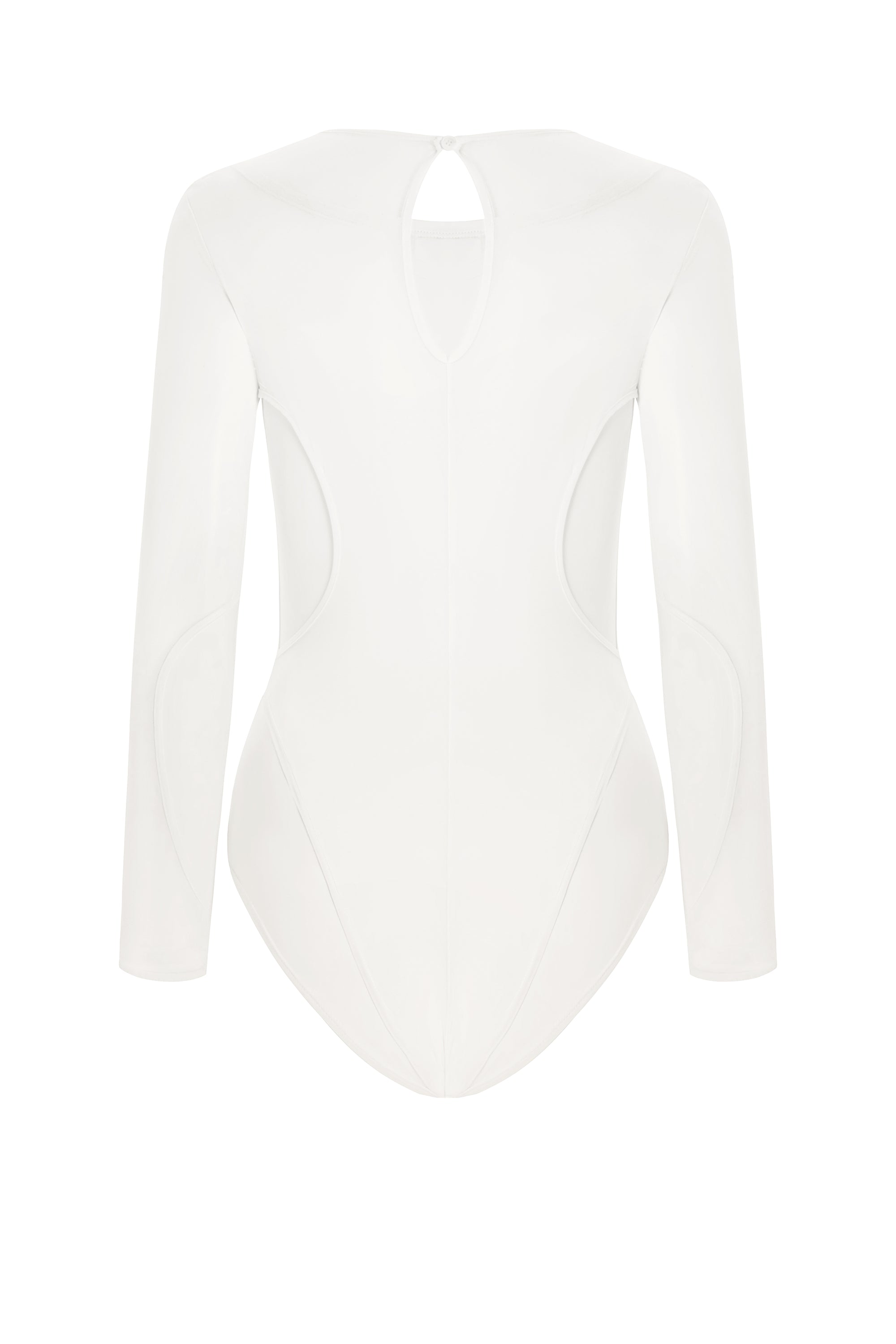 Semi-Sheer Bodysuit with Decorative Details