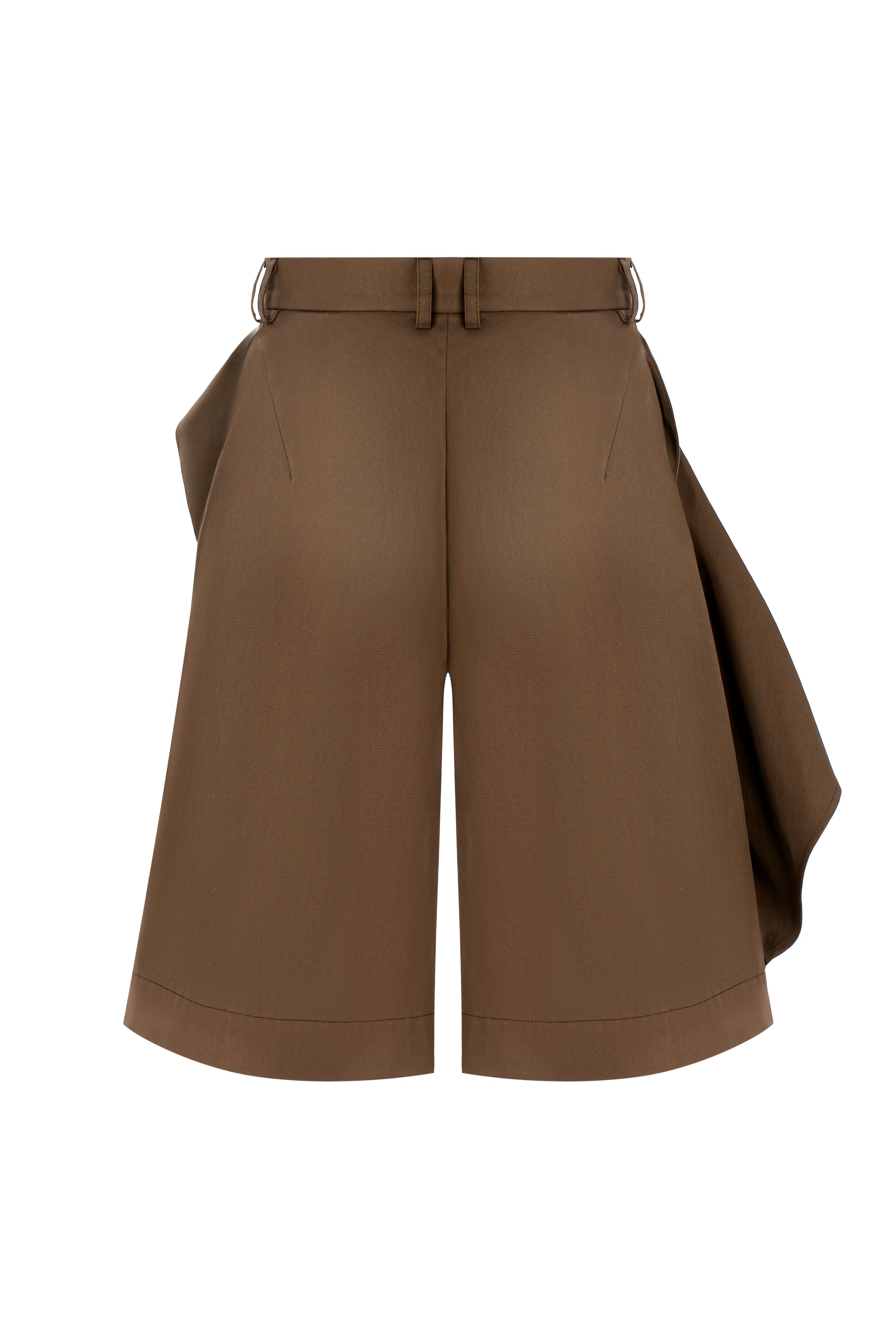 High-Rise Bermuda Shorts with Cut-Out Detail