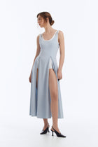 Midi Dress with Zip Detail