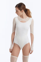 Semi-Sheer Bodysuit with Decorative Details
