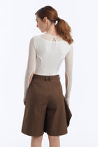 Semi-Sheer Bodysuit with Decorative Details