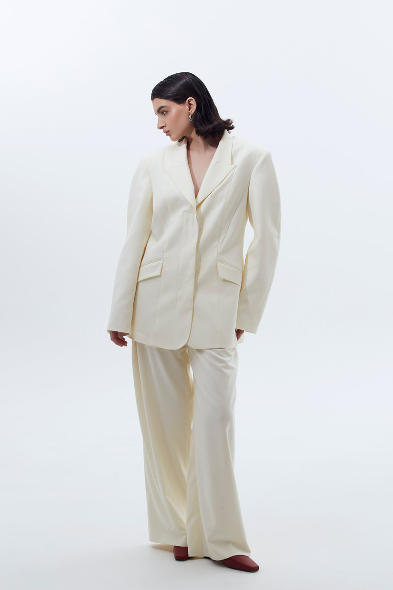 Structured Jacket with Rounded Shoulders