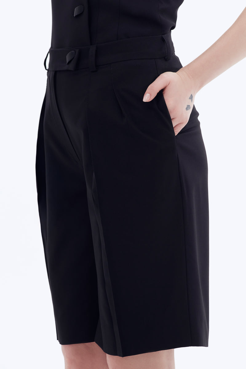 High-Waisted Bermuda Shorts