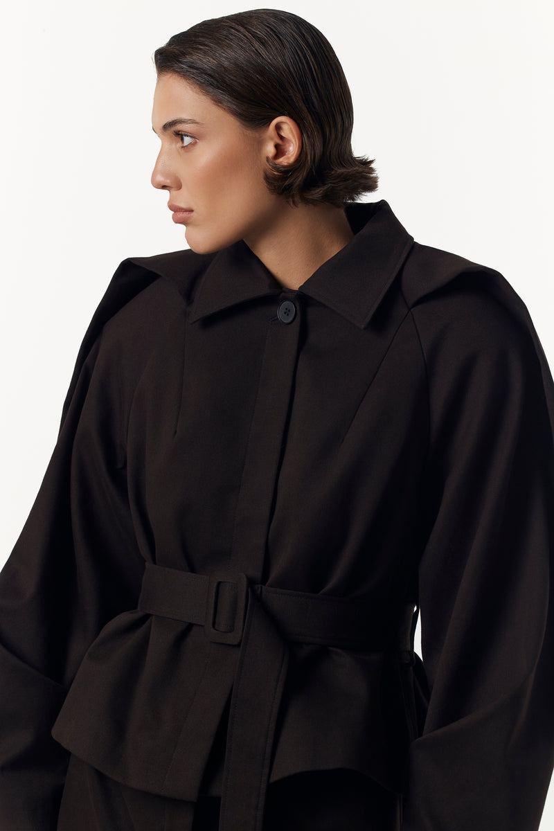 Brown Convertible Trench Coat