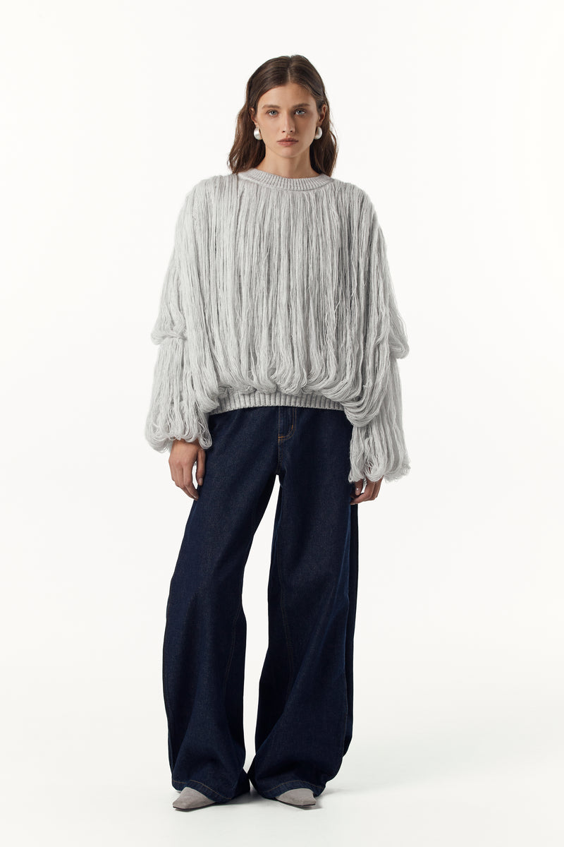 Oversized Textured Knit Sweater