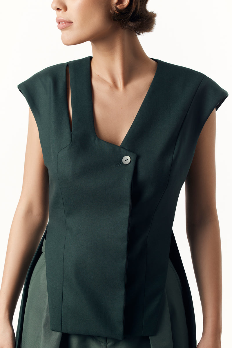 Deep Green Fitted Vest