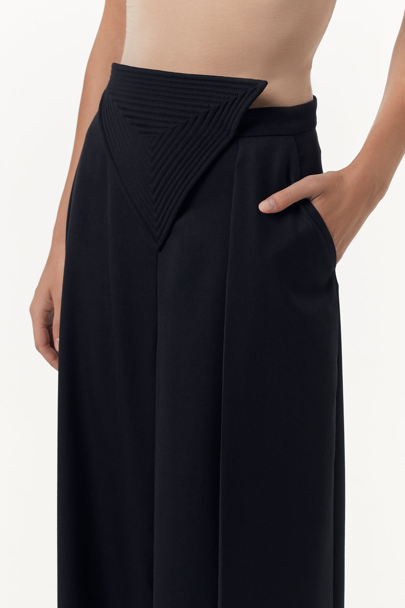 Black Trousers with Statement Belt